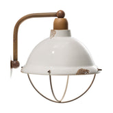 Vintage fehér színű ipari falilámpa.